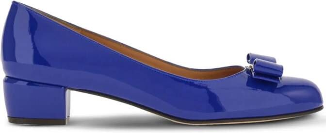 Ferragamo 30mm Vara-bow ballerina shoes Blue