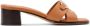 Ferragamo 40mm logo-plaque leather mules Brown - Thumbnail 1