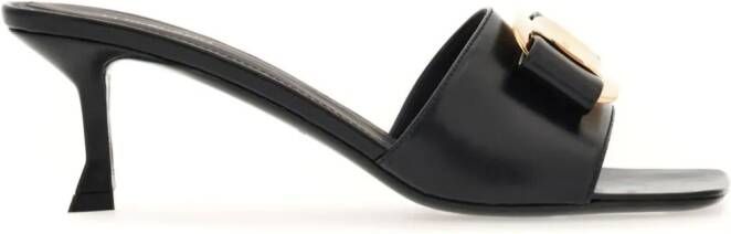 Ferragamo 55mm bow-detailing leather mules Black