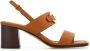 Ferragamo 55mm Gancini-buckle leather sandals Brown - Thumbnail 1