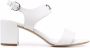 Ferragamo 55mm Gancini logo-plaque sandals White - Thumbnail 1