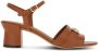 Ferragamo 55mm leather Gancini plaque sandals Brown - Thumbnail 1