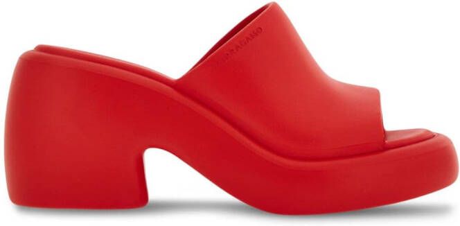 Ferragamo 55mm platform-sole sandals Red