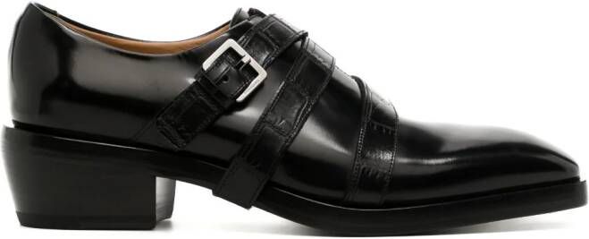 Ferragamo 5mm buckle-detail leather Oxfords Black