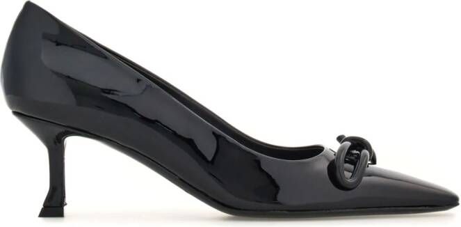Ferragamo 60mm bow-detailing leather pumps Black