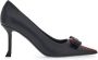 Ferragamo 85mm Vara bow leather pumps Black - Thumbnail 1