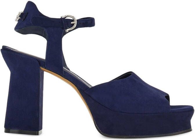 Ferragamo 95mm platform sandals Blue