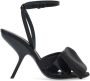 Ferragamo asymmetric-bow satin sandals Black - Thumbnail 1