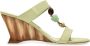 Ferragamo beaded wedge sandals Green - Thumbnail 1