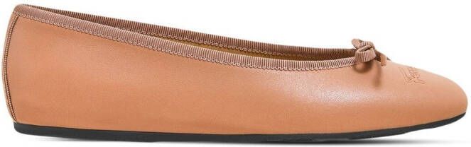 Ferragamo bow-detail ballet flats Neutrals