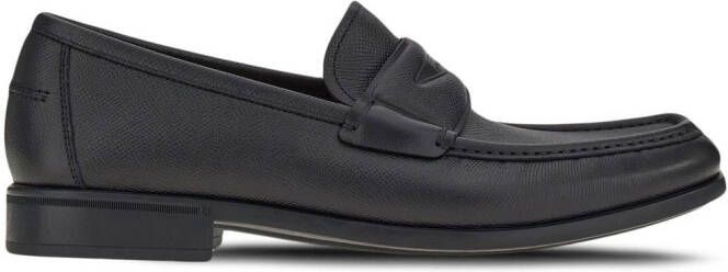 Ferragamo chunky leather penny loafers Black