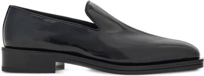 Ferragamo contrasting-panel leather loafers Black