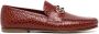 Ferragamo crocodile-embossed leather loafers Red - Thumbnail 1