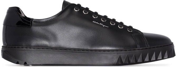 Ferragamo Cube leather sneakers Black