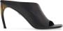 Ferragamo Curved 85mm leather mules Black - Thumbnail 1