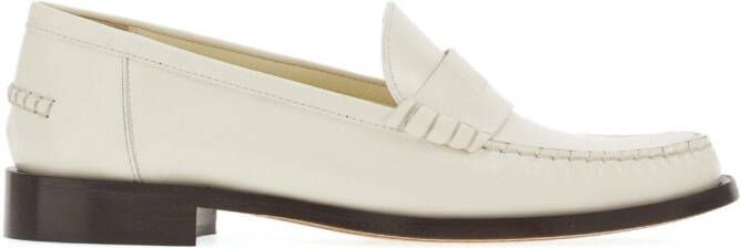 Ferragamo debossed-logo leather loafers White