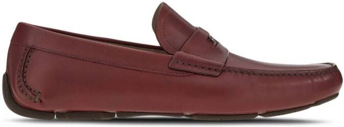 Ferragamo Driver signature ornament loafers Red