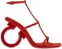 Ferragamo Elina 105mm suede sandals Red - Thumbnail 1