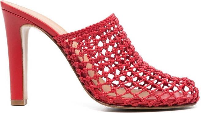 Ferragamo Ella high-heeled mules Red