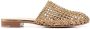 Ferragamo Ellas knotted leather mules Gold - Thumbnail 1