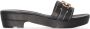 Ferragamo Gancini 45mm leather mules Black - Thumbnail 1