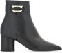 Ferragamo Gancini 60mm leather ankle boots Black - Thumbnail 1