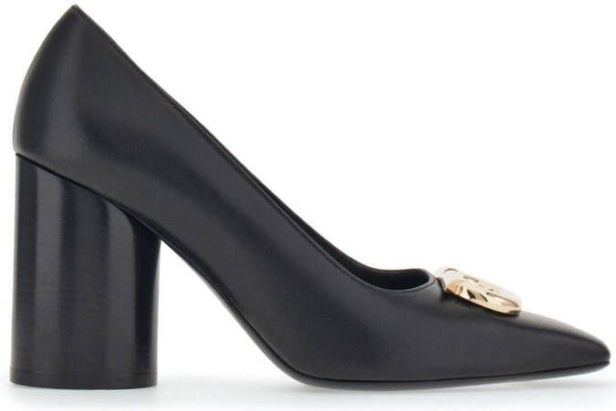 Ferragamo Gancini 85mm leather pumps Black