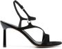 Ferragamo Gancini 85mm suede sandals Black - Thumbnail 1