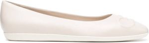 Ferragamo Gancini ballerina shoes White