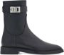 Ferragamo Gancini-buckle leather ankle boots Black - Thumbnail 1