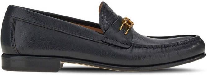 Ferragamo Gancini buckle loafers Black