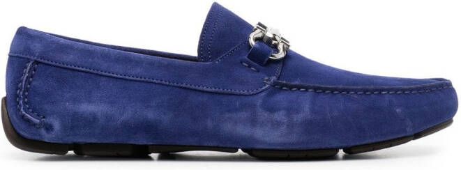 Ferragamo Gancini-buckle loafers Blue