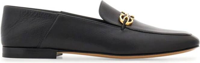 Ferragamo Gancini-charm leather loafers Black