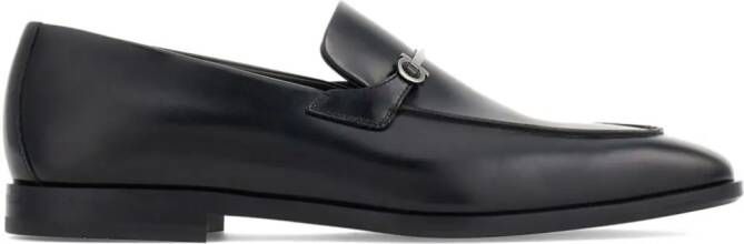 Ferragamo Gancini-charm leather mocassin loafers Black