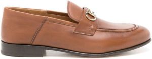 Ferragamo Gancini collapsible-heel loafers Brown