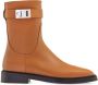 Ferragamo Gancini-detail leather ankle boots Brown - Thumbnail 1