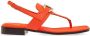 Ferragamo Gancini leather flat sandals Orange - Thumbnail 1