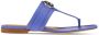 Ferragamo Gancini leather flat sandals Blue - Thumbnail 1