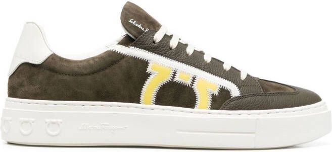 Ferragamo Gancini-logo low-top sneakers Green