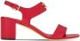 Ferragamo Gancini-plaque block-heel sandals Red - Thumbnail 1