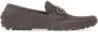 Ferragamo Gancini-plaque leather loafers Grey - Thumbnail 1
