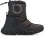 Ferragamo Gancini-print padded-design boots Black - Thumbnail 1