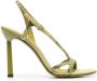 Ferragamo Gancini rhinestone-embellished sandals Green - Thumbnail 1
