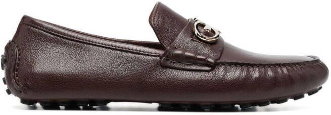 Ferragamo horsebit-detail leather loafers Brown