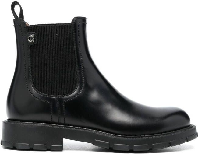 Ferragamo Iago leather chelsea boots Black