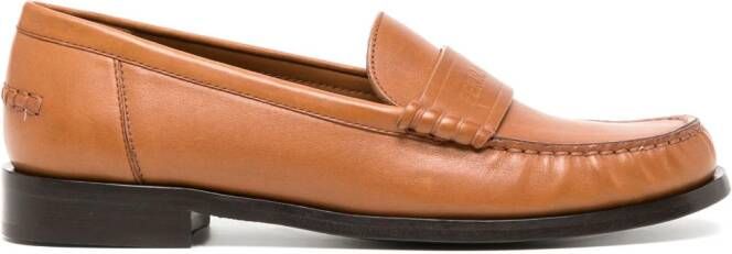 Ferragamo Irina round-toe leather loafers Brown