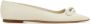 Ferragamo knot-detail patent-leather ballerina shoes White - Thumbnail 1
