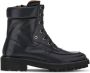 Ferragamo lace-up leather combat boots Black - Thumbnail 1