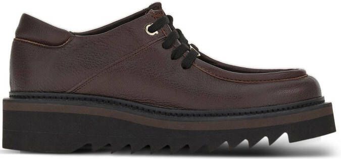 Ferragamo lace-up leather shoes Brown