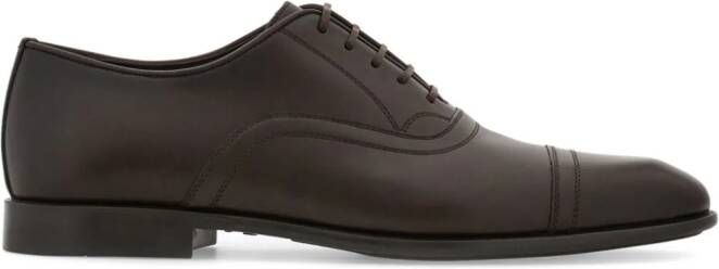 Ferragamo leather Oxford shoes Brown